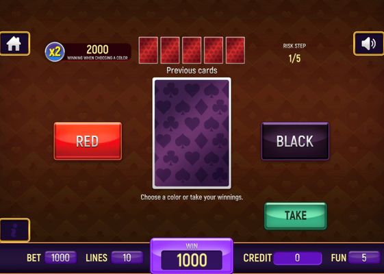 Red or Black Gamble Feature