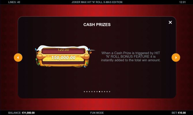 Cash Prizes