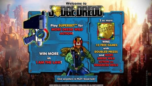 Play Superbet for more Dredd Wild Action! Win more in I AM THE LAW!