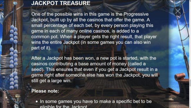 Jackpot Treasure Rules