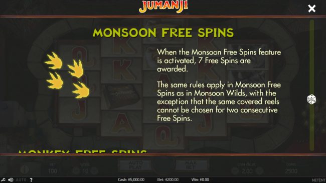 Monsoon Free Spins