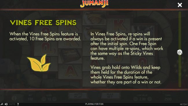 Vines Free Spins