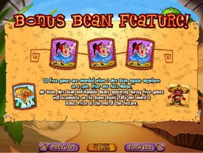 Bonus Bean Feature rules