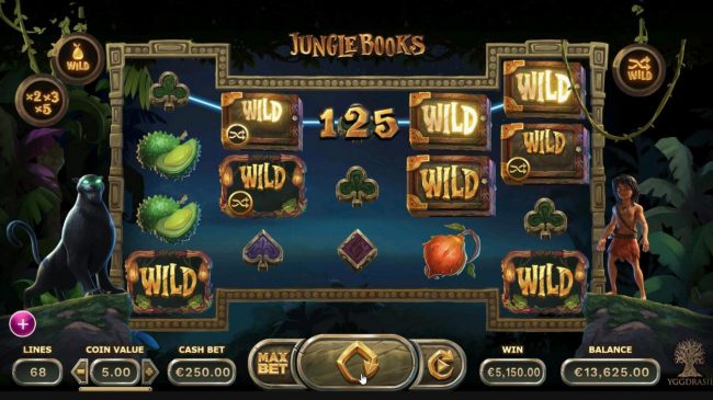 Wild symbols trigger multiple winnng paylines