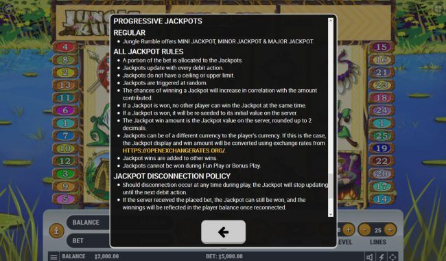 Progressive Jackpot Rules