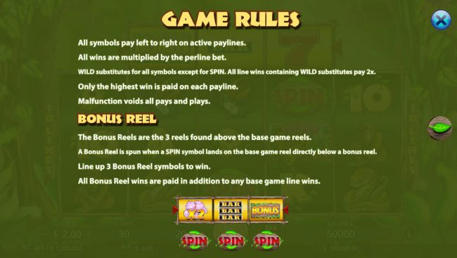 Bonus Game Rules