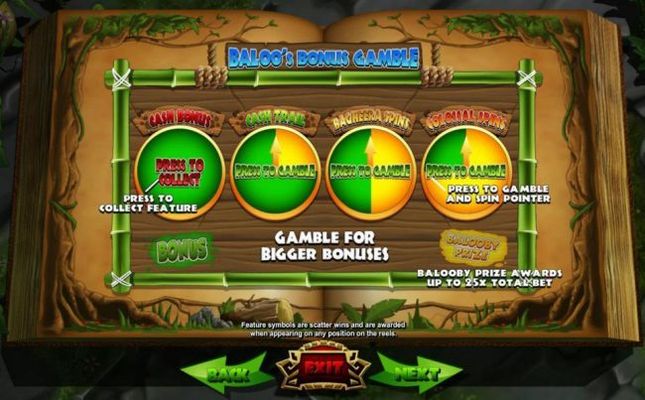 Baloos Bonus Gamble - Gamble for for bigger bonuses.