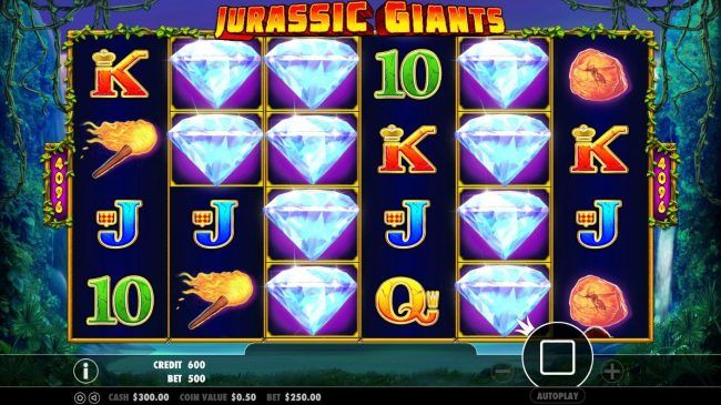 Landing 10 or more diamond symbols activates the free spins feature