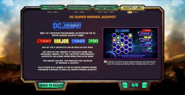 DC Super Heroes Jackpot Rules