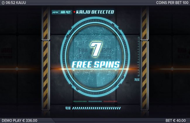 7 Free Spins Awarded