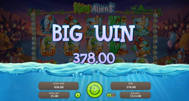 A big win awarded during the free spins feature.