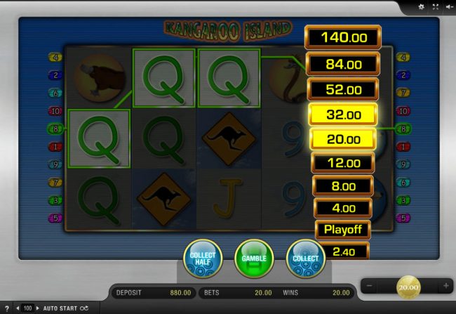 Ladder Gamble Feature Game Board