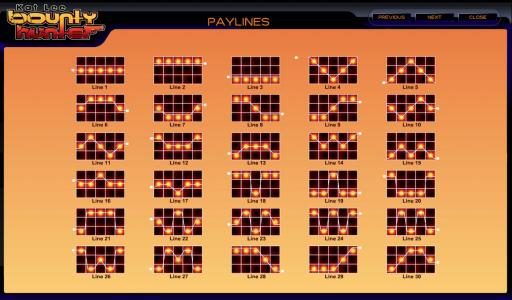 thirty payline diagrams