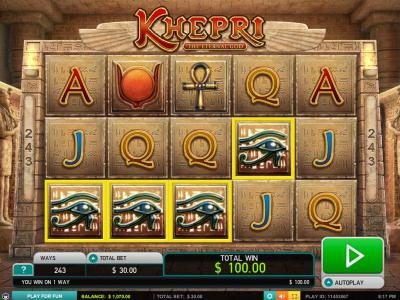 four of a kind triggers a $100 jackpot