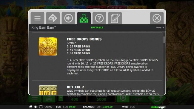 Free Drops Bonus Rules