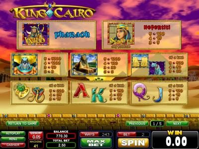 wild, scatter and slot game symbols paytable