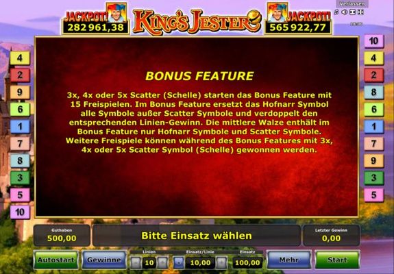 Bonus Feature Rules
