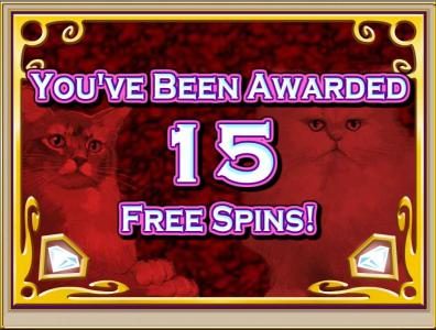 15 free spins awarded