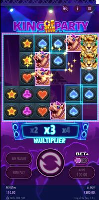 Winning symbol combinations are removed and new symbols drop in place
