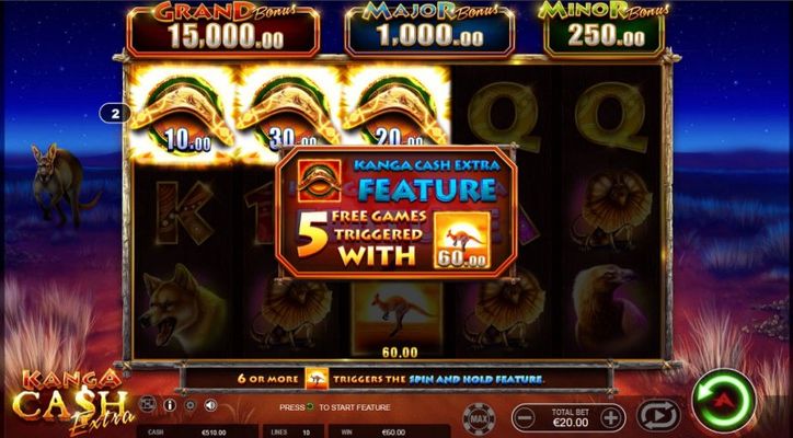 5 free spins awarded