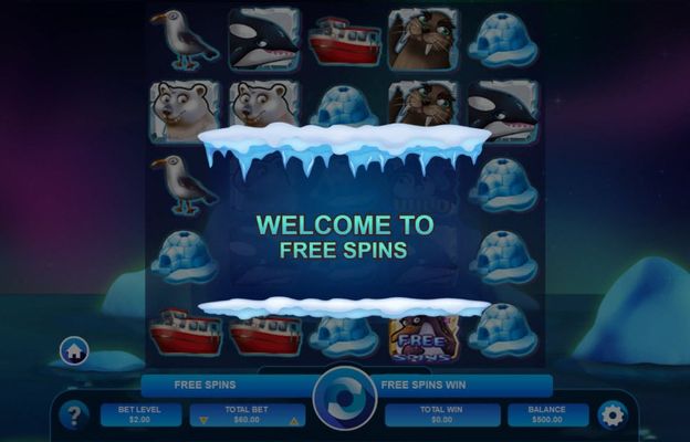 Free spins awarded