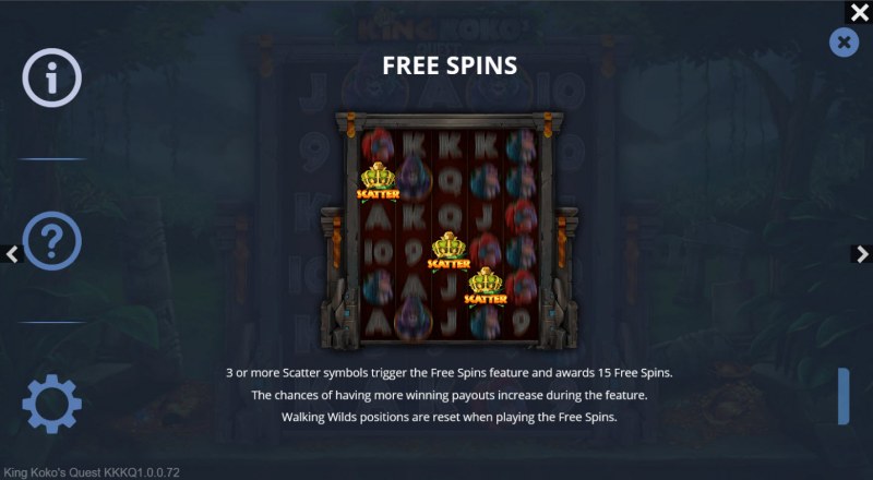 King Koko's Quest :: Free Spin Feature Rules
