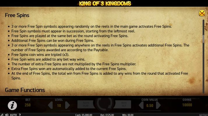 Free Spins Rules