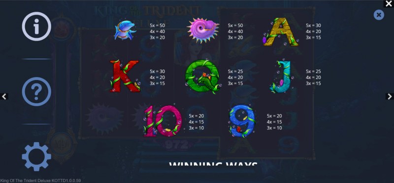 Paytable - Low Value Symbols
