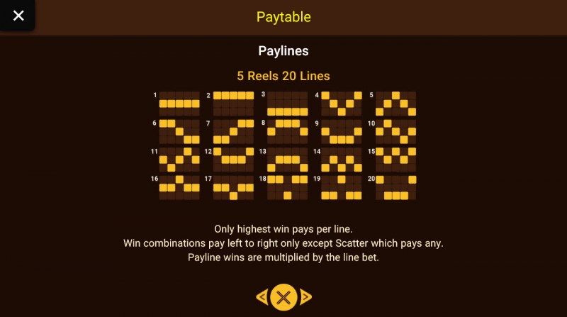 King Pharaoh :: Paylines 1-20