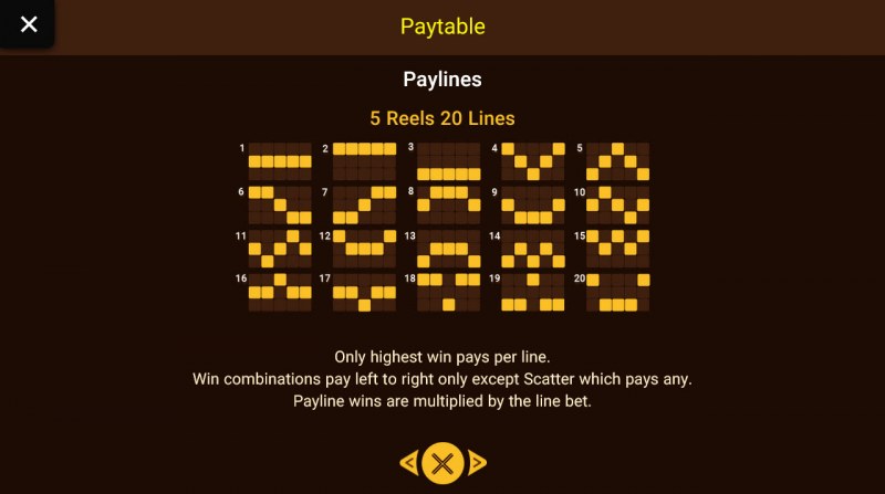 Paylines 1-20