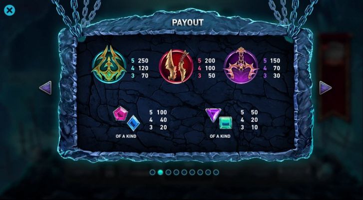 Kingdom Rise Guardians of the Abyss :: Paytable - Low Value Symbols
