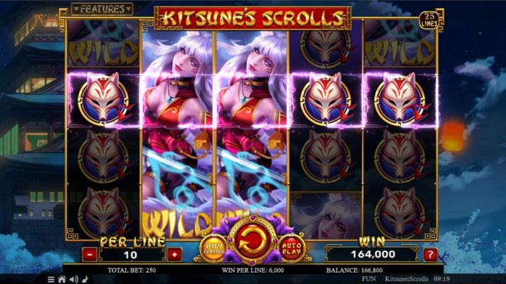 Kitsune's Scrolls :: Multiple winning paylines