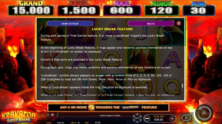 Krakatoa Lucky Break :: Lucky Break Feature