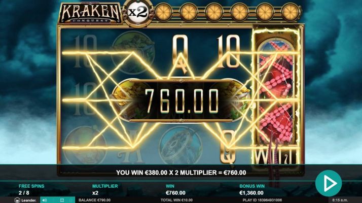Kraken Conquest :: Multiple winning paylines