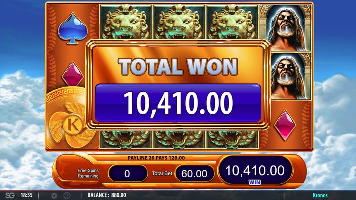 Total free spins payout