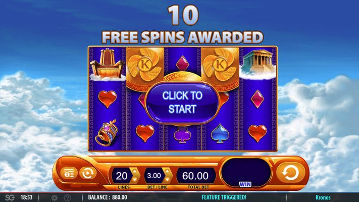 Scatter symbols triggers the free spins feature