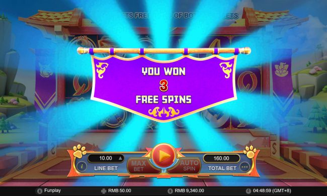 Scatter win triggers the free spins feature