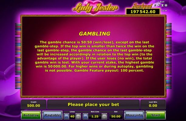 Gamble Feature Rules