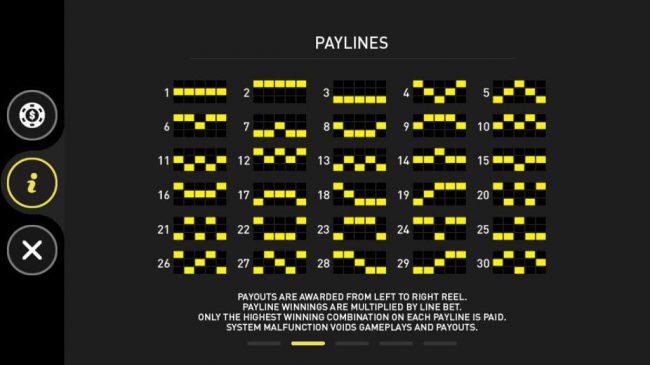 Paylines 1-30