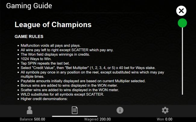 General Game Rules
