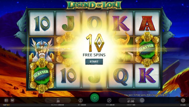 Scatter win triggers the free spins feature