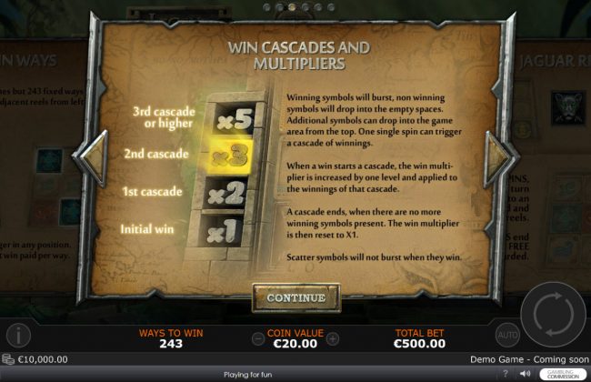 Win Cascade and Multipliers