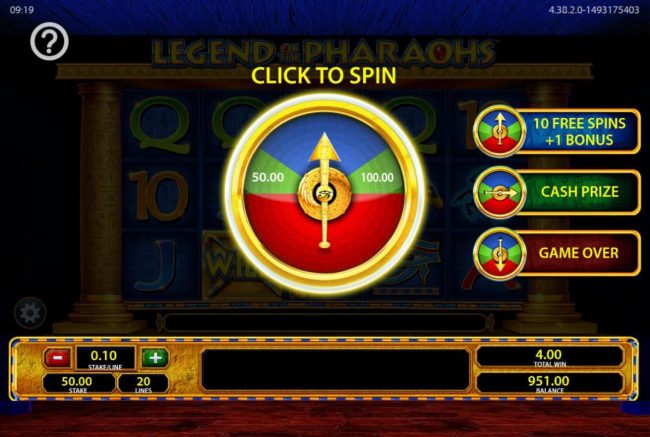 Pharaohs Bonus Wheel