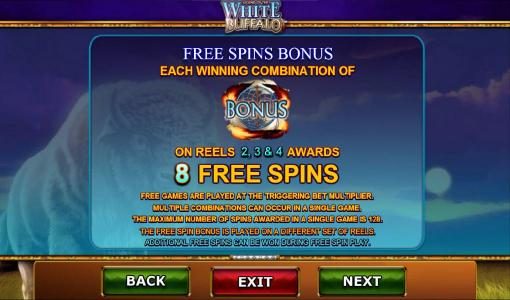 Free Bonus Spins - each winning combination of bonus symbols on reels 2, 3 and 4