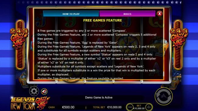 Free Games Feature Rules