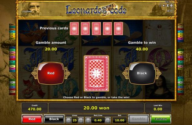 Red or Black Gamble feature