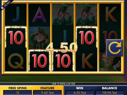 A winning Four of a Kind triggered during the free spins feature.