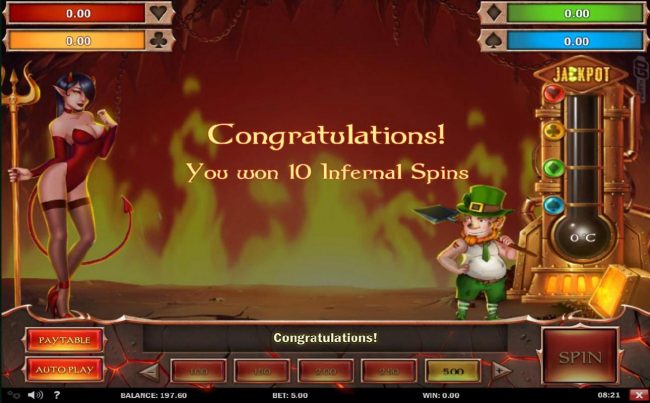 10 Infernal Spins awarded.