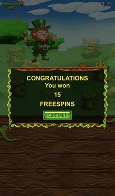 15 Free Spins Awarded