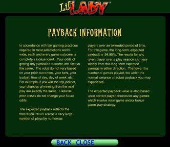 payback information